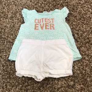 Matching shorts and shirt